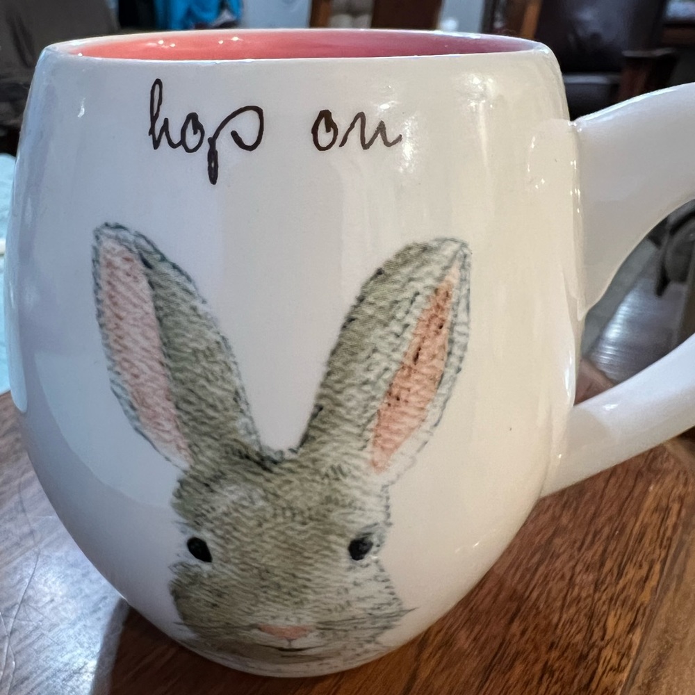 Rae Dunn Easter Mug “hop on”